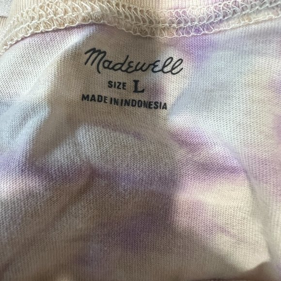NWT MADEWELL Northside Long‎ Sleeve Tie Dye T-Shirt in Vintage Petal (L) - Picture 8 of 11